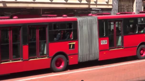 Автобуси, доріг, громадський транспорт, громадський транспорт — стокове відео