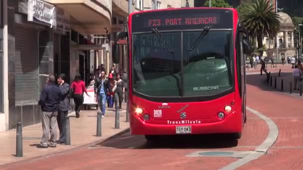 Bussen, wegen, openbaar vervoer, massale doorvoer — Stockvideo