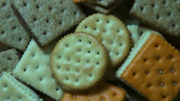 Crackers, Crocchette, Spuntini, Cibo — Video Stock