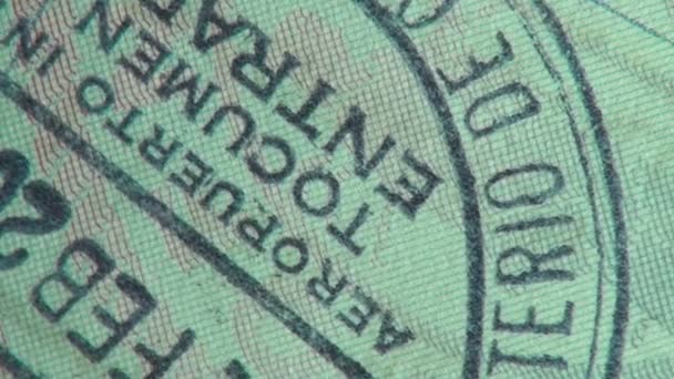 护照、 签证、 移民、 旅行 — 图库视频影像