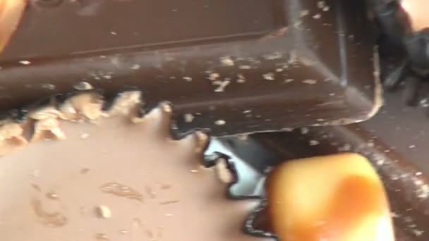 Barre de chocolat au caramel, Barre de bonbons, Bonbons — Video