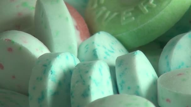 Mint godis, sötsaker, suger, behandlar — Stockvideo