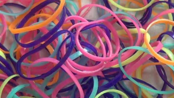 Gummiband, kontorsmaterial — Stockvideo