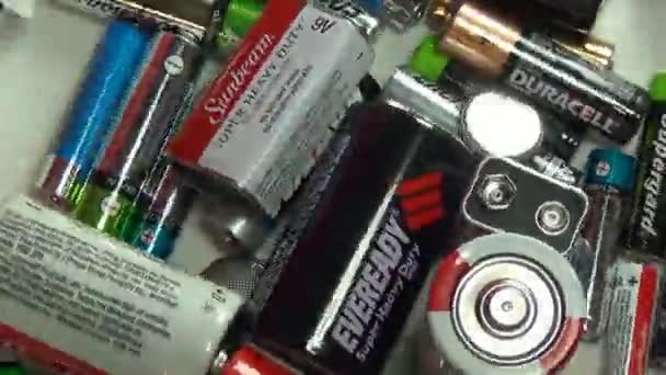 电池、 电池、 电力、 能源 — 图库视频影像