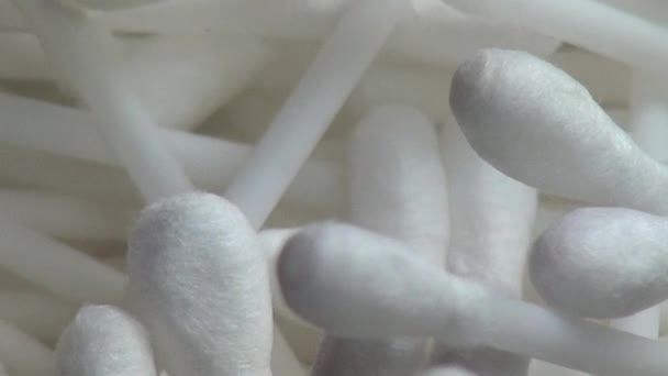 Qtips, ватні тампони, засоби гігієни — стокове відео