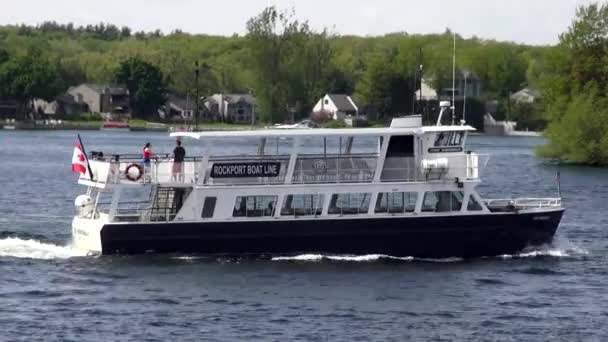 Pasajeros Ferry, Barcos, Barcos, Turistas, Vacaciones — Vídeos de Stock