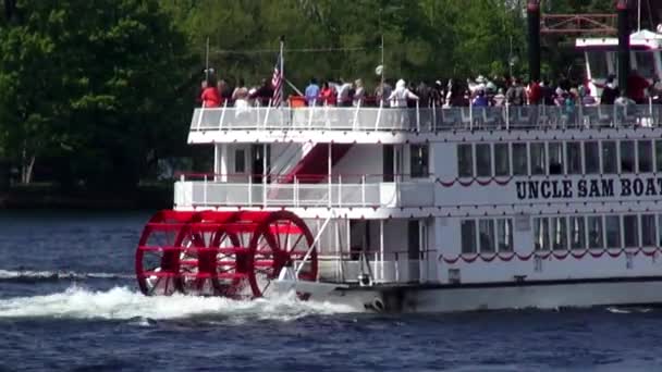 Paddle Steamers, Paddle Boats, River Boats — Stock Video