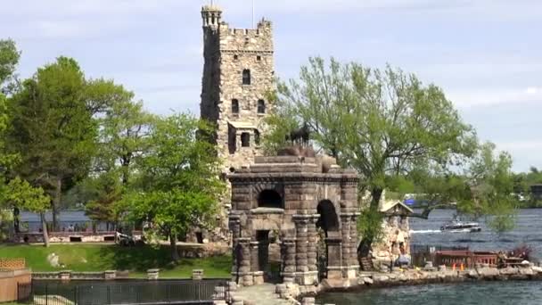 Torre do Castelo, Edifícios Antigos, Medieval — Vídeo de Stock