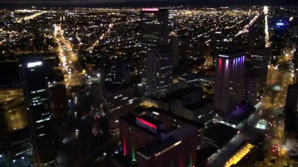 Staden på natten, urban, stadsbild — Stockvideo