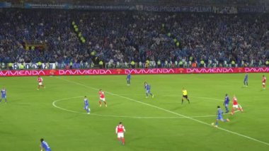 14 Mart 2014 - Bogota, Kolombiya - Futbol oyuncular suç ağır çekimde