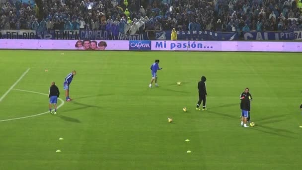 Warmup, praktijk, voetbal, futbol — Stockvideo