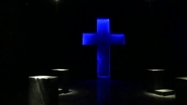 Kreuz, Christ, Statuen, Religion — Stockvideo