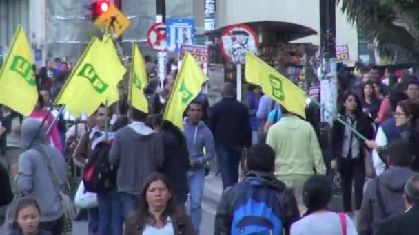 Manifestantes, protesta, contra el gobierno — Vídeos de Stock