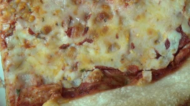 Піца, фаст-фудів, небажаної продукти харчування, італійської кухні — стокове відео