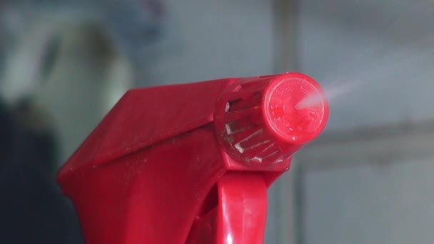 Spray Can, Spray Bottle, Chemicals — Stock Video