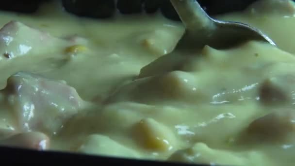 Almeja Chowder, sopa, guiso — Vídeos de Stock