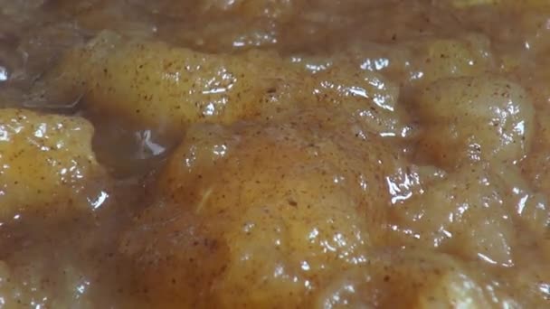 Cinnamon Apples, Baking, Desserts, Sweets — Stock Video