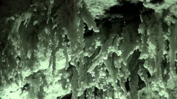 Mineralien, Bergwerke, unterirdische Kavernen — Stockvideo