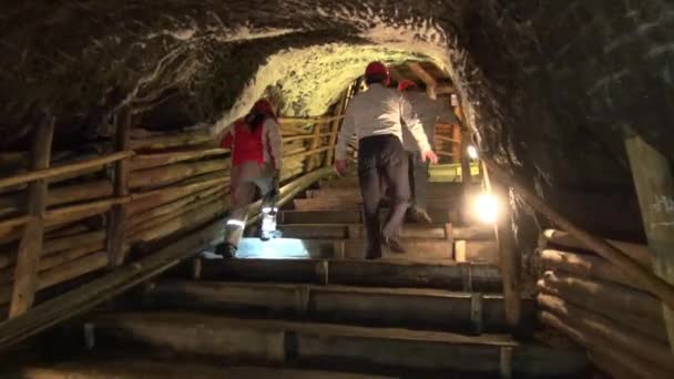 鉱山、すくった、トンネル、洞窟、洞窟 — ストック動画