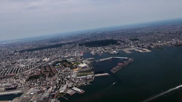 Seaport, båt Terminal, Pier, Docks — Stockvideo