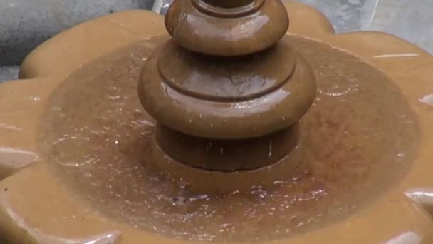 Water Fountain, Spring Water, Sculpture — Stock Video