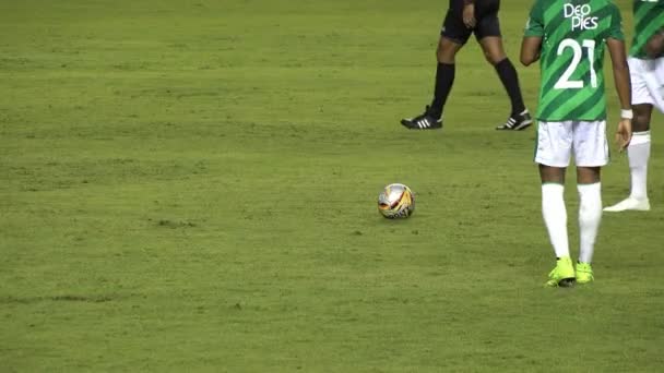 3 de marzo de 2015 - Cali, Colombia - Pena de jugador de fútbol — Vídeo de stock