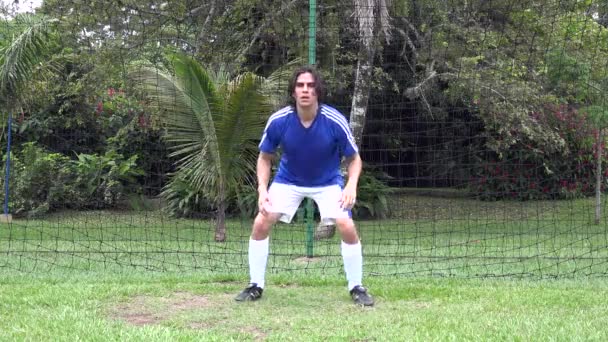 Fußballtorwart, Spieler, Futbol, Sport — Stockvideo