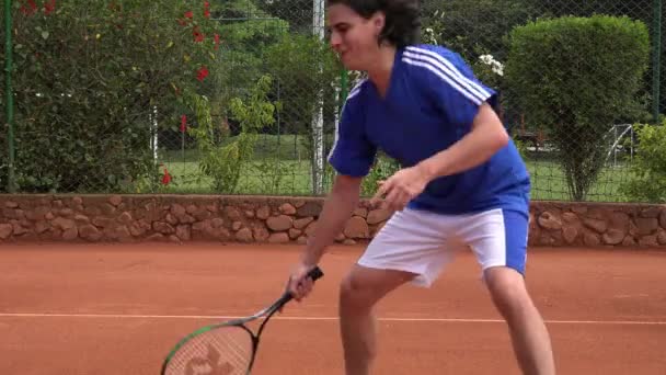 Tenis, raket spor — Stok video