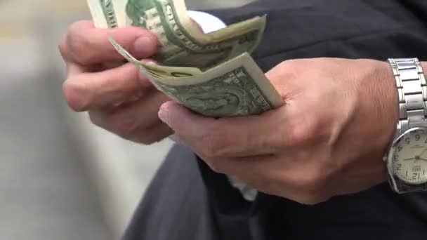 Papírové peníze, poukázky, měna, dolary — Stock video