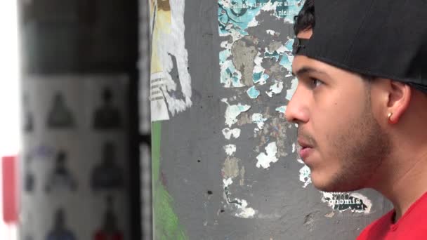 Angry Young Hispanic Man — Stock Video