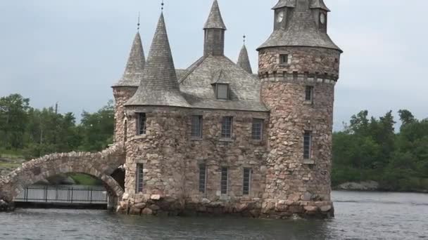 Kasteel, oude gebouwen, middeleeuwse — Stockvideo