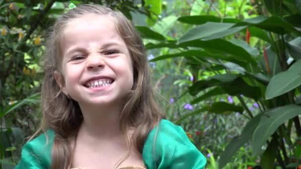 Girl Making Funny Faces — Stock Footage Girl Making Funny Faces Video Clip