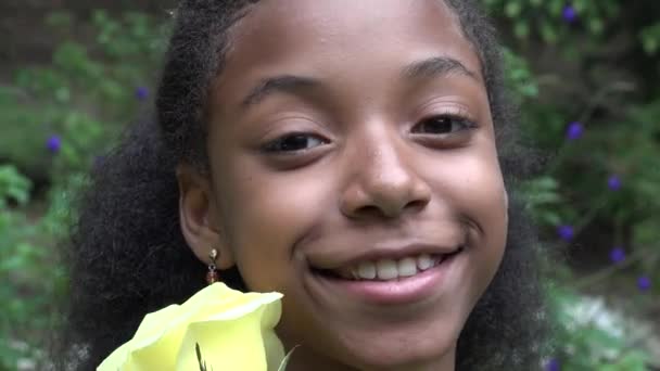 Smiling African Teenage Girl — Stock Video