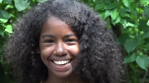 Smiling Teen African Girl — Stock Video