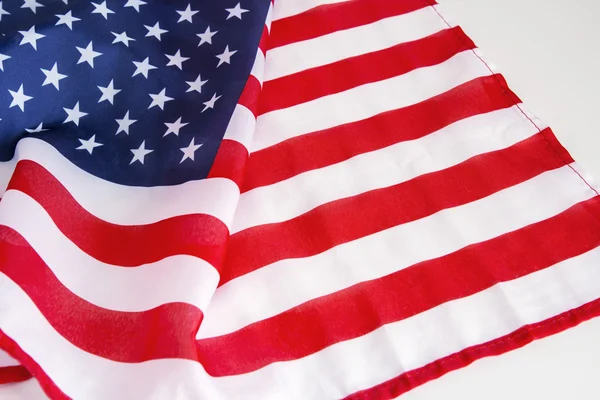 Bandiera USA su sfondo bianco — Foto Stock