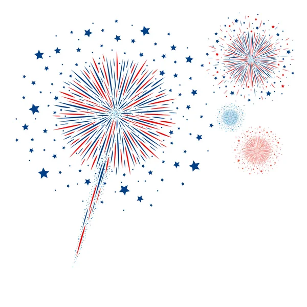 Vektor Feuerwerk Design auf weißem Hintergrund — Stockvektor