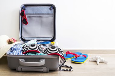 Bikini ve Bagaj laminat yerdeki giysileri