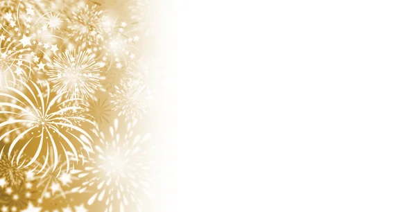 Gold fireworks bakgrundsdesign — Stockfoto