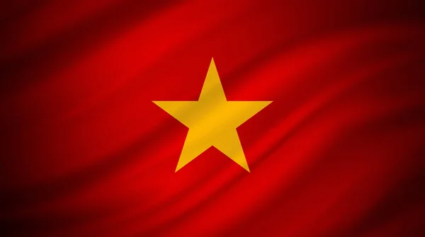 Bandiera Del Vietnam Tela Rossa — Foto Stock