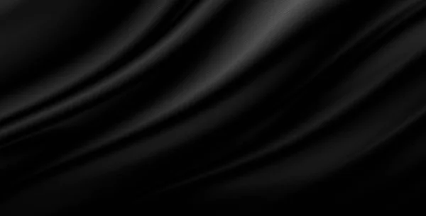 Black Luxury Fabric Background Copy Space — Stock Photo, Image