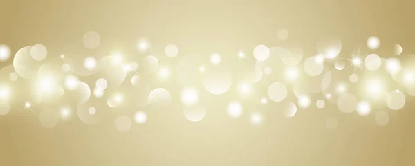 Ilustración Abstracta Del Vector Fondo Luces Bokeh Oro — Vector de stock