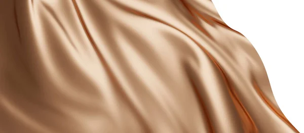 Luxus Braunes Tuch Isoliert Auf Weißem Hintergrund Render — Stockfoto