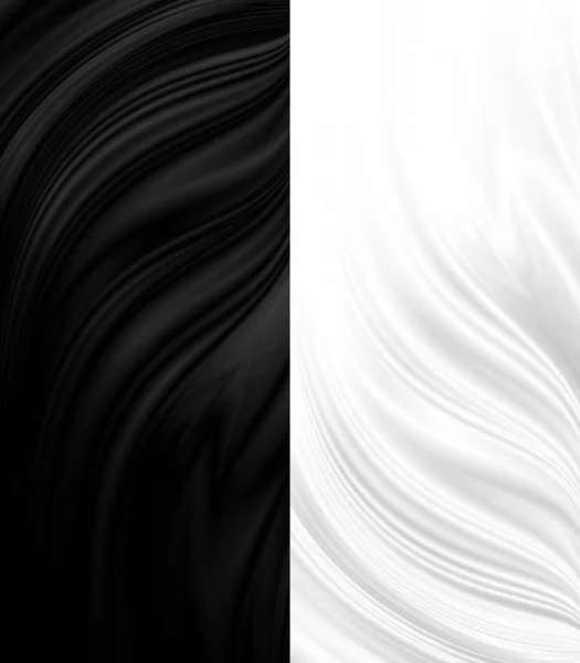 Fondo Banner Tela Blanco Negro Con Espacio Copia — Foto de Stock