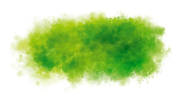 Grüne Aquarell Pinsel Textur Hintergrund — Stockfoto