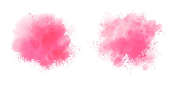 Roze Aquarel Witte Achtergrond Vector Illustratie — Stockvector