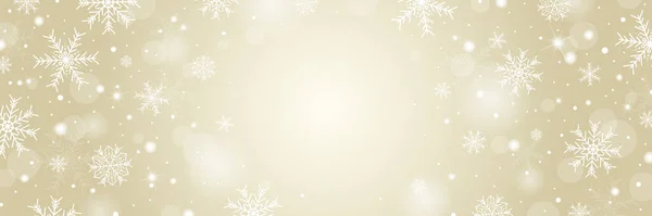Karácsonyi Téli Háttér Koncepció Design Fehér Hópihe Másolási Tér Vektor — Stock Vector