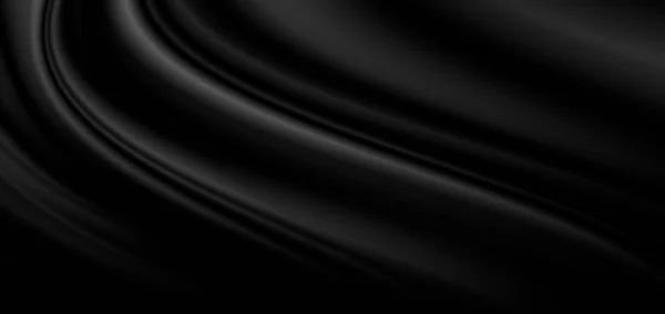 Black Luxury Fabric Background Copy Space — Stock Photo, Image