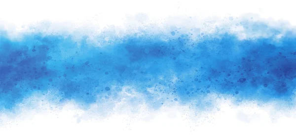 Aquarelle Bleue Sur Fond Blanc Illustration — Photo