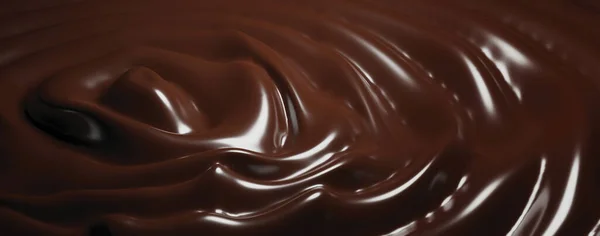 Chocolade Golvende Achtergrond Renderen — Stockfoto