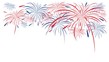 Beyaz arkaplanda havai fişek tasarımı